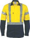 HiVis D/N 2 Tone Drill Shirt with H Pattern
 Generic R/ Tape - Long sleeve