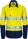 Ladies HiVis Two Tone Cool-Breeze Cott on Sh irt
 with 3M R/Tape - Long sleeve