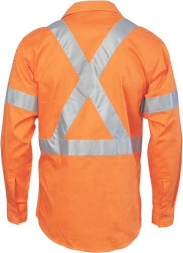 HiVis D/N Cotton Shirt with
 Cross Back Generic R/Tape
 - long sleeve