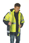 HiVis 2 Tone Cross Back D/N “2 in 1” Contrast Rain Jacket