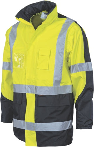 HiVis 2 Tone Cross Back D/N “2 in 1” Contrast Rain Jacket