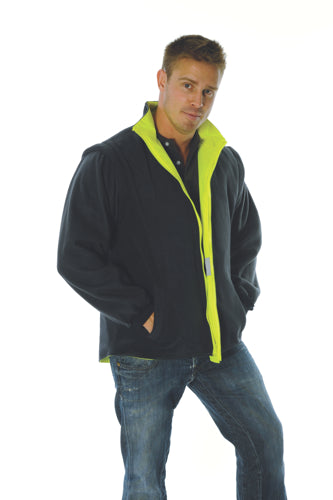 HiVis Cross Back D/N “4 in 1” Zip Off Sleeve Reversible Vest