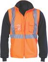 HiVis Cross Back D/N “4 in 1” Zip Off Sleeve Reversible Vest