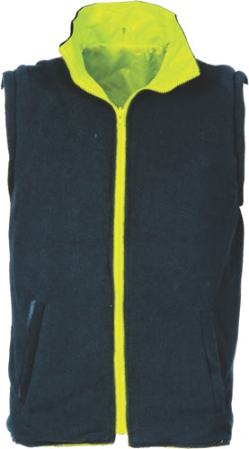HiVis Cross Back D/N “4 in 1” Zip Off Sleeve Reversible Vest