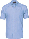 Polyester Cotton Chambray Business Sh irt - Short Sleeve