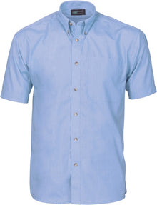  Polyester Cotton Chambray Business Sh irt - Short Sleeve