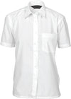 Ladies Polyester Cotton
 Poplin Shirt - Short Sleeve