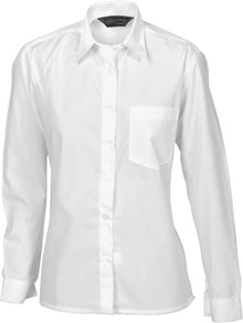  Ladies Polyester Cotton Poplin Shirt - Long Sleeve