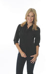 Ladies Polyester Cotton Shirt - 3/4 Sleeve