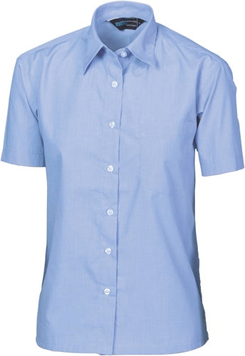 Ladies Regular Collar, Side Splits, Single Pocket - Short Sleeve