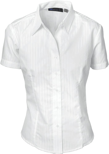 Ladies Tonal Stripe Shirts - Short Sleeve