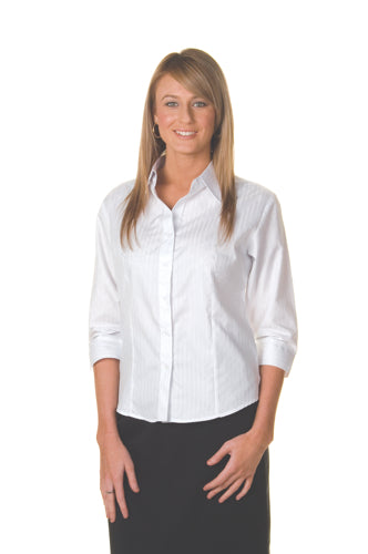 Ladies Tonal Stripe Shirts - 3/4 Sleeve