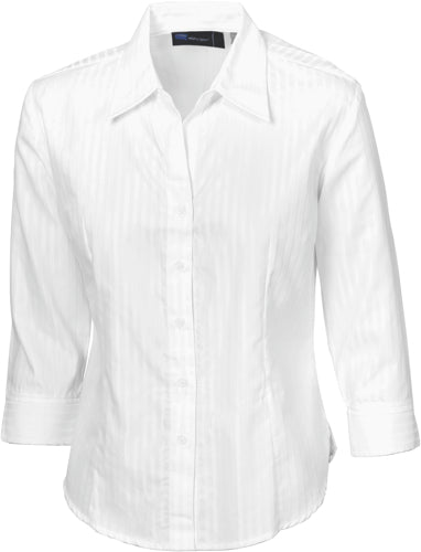 Ladies Tonal Stripe Shirts - 3/4 Sleeve
