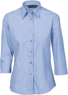  Ladies Classic Mini (Check) Houndstooth B.Sh irt 3/4 sleeve