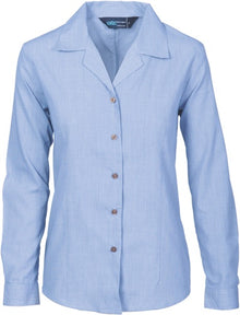  Ladies Revere Collar Mini (Check) Houndstooth B.Shirt   long sleeve