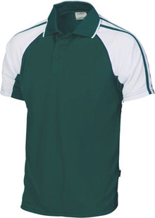  Cool-Breathe Twin Stripe Contrast Raglan Polo