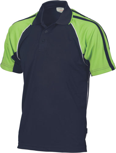 Cool-Breathe Twin Stripe Contrast Raglan Polo
