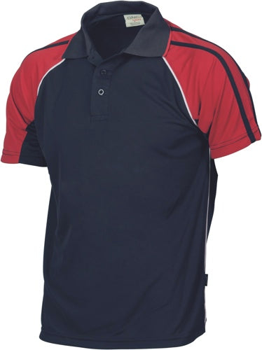 Cool-Breathe Twin Stripe Contrast Raglan Polo