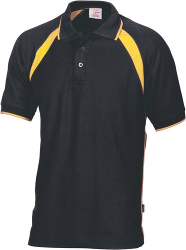 Mens-Poly/Cotton-Contrast-Raglan-Panel-Polo