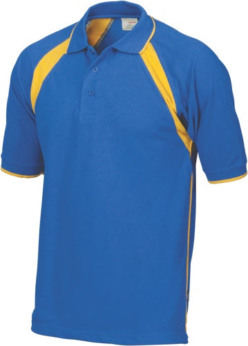 Mens-Poly/Cotton-Contrast-Raglan-Panel-Polo