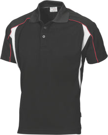  Air Flow Contrast Mesh ‘N’ Piping Polo   Short sleeve