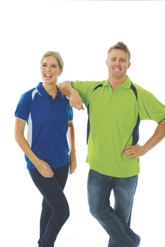 Adults Air Flow Contrast Raglan Mesh Polo
