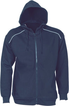  Mens Contast Piping Fleecy Hoodie