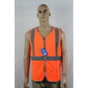 60535# HI VIS VEST WITH ZIPPER & POCKETS