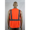 60535# HI VIS VEST WITH ZIPPER & POCKETS