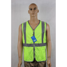  60535# HI VIS VEST WITH ZIPPER & POCKETS