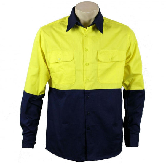 90116# HI VIS L/S DRILL SHIRT