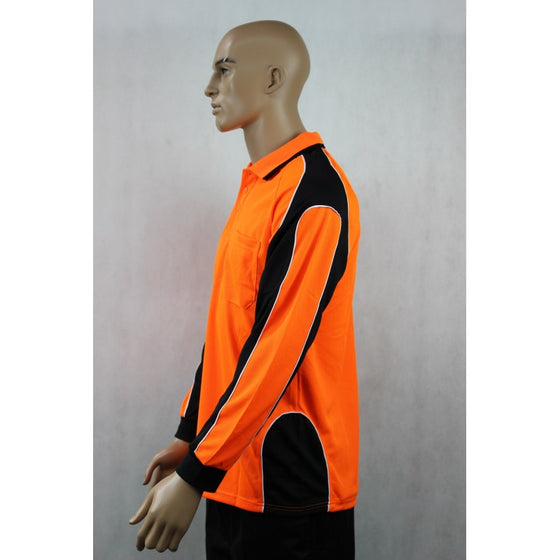 9072# HI VIS & WORK L/S POLO SHIRT