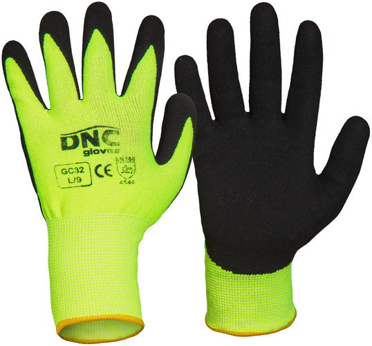 HiVis Cut5 - Nitrile Sandy Finish