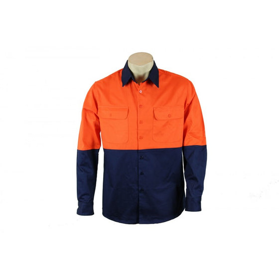90116# HI VIS L/S DRILL SHIRT