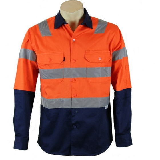 J0078# TAPED HI VIS L/S DRILL SHIRT