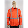 J0080# RAIL WORKER L/S DRILL SHIRT X BACK -3M TAPE