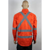 J0080# RAIL WORKER L/S DRILL SHIRT X BACK -3M TAPE