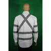 J0081# ROAD WORKER L/S DRILL SHIRT X BACK -3M TAPE