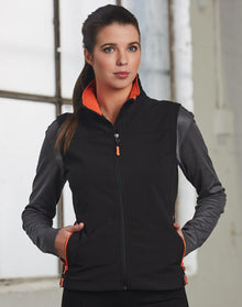  JK46 Ladies' Softshell Contrast Vest