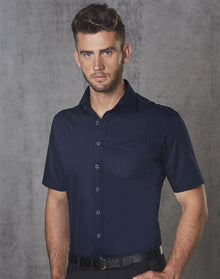  M7110S Men's Dobby Striped Taped S/S Shirt