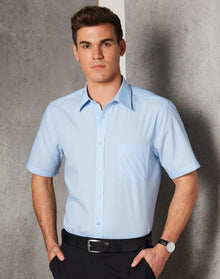  M7221 Men's Pin Stripe Short Sleeve Shirt