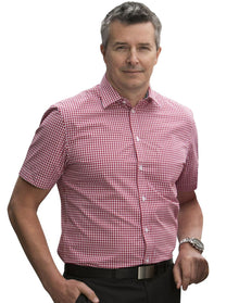  M7330S Men's Gingham Check S/S Shirt