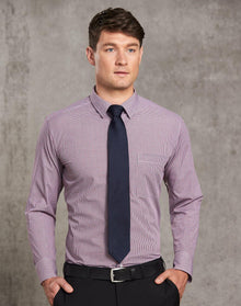  M7340L Men's Two Tone Mini Check L/S Shirt