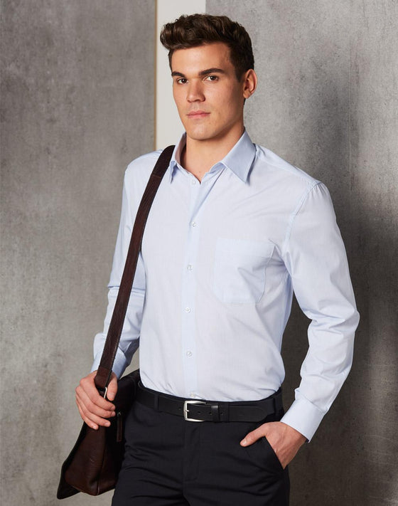 M7360L Men's Mini Check L/S Shirt