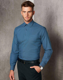  M7400L Men's Pin Dot Stretch L/S Shirt