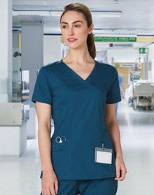 M7640 Ladies' Solid Colour S/S Scrub Top