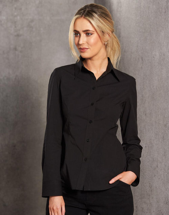 M8020L Women's Cotton/Poly Stretch L/S Shirt