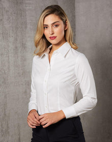  M8100L Women's Self Stripe L/S Shirt