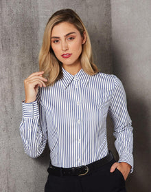  M8310L Women's Sateen Stripe L/S Shirt
