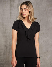  M8820 Women's Ruffle Front Blouse